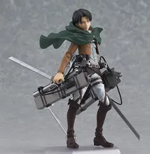 Ataque Anime em Titã Shingeki Não Kyojin Rivaille Figma Figura Brinquedos Juguetes 213 Encaixotado PVC Action Figure Toy Modelo 15 CM