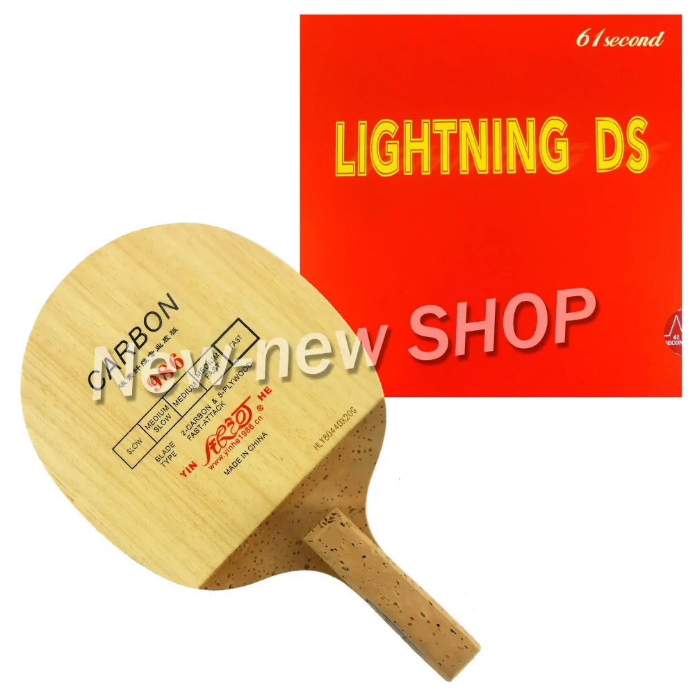 

Galaxy YINHE Milky Way 986 Table Tennis Blade 61second Lightning DS Rubber for Ping Pong Racket Paddle Bat Japanese Penhold JS