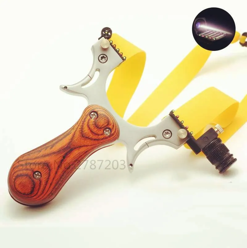 

Popular Powerful Sling Shot 304 stainless steel + wood Slingshot Bow Catapult Outdoor Hunting Slingshot Hunt Tool Accessories