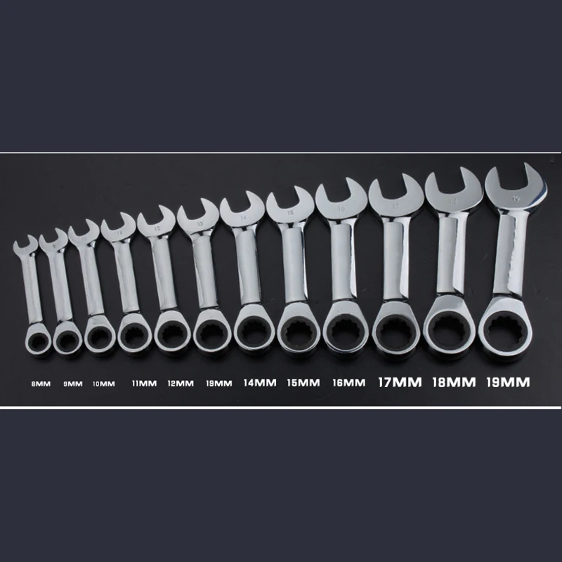 

1 Pc Stubby Ratchet Spanner Ratchet Wrenches Set Auto repair hand tools short wrenches