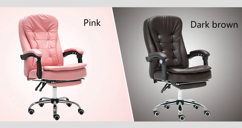 Высокое качество PU Лежащего офисные кресла мягкий бытовой Повседневное стул с подножкой поднял и вращение массажного кресла вращающееся