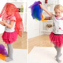 6 шт./упак. многоцветный Марка Gokie Детская игра шарф/Дети Ребенок родитель интерактивные платок для открытый гимнастика игры