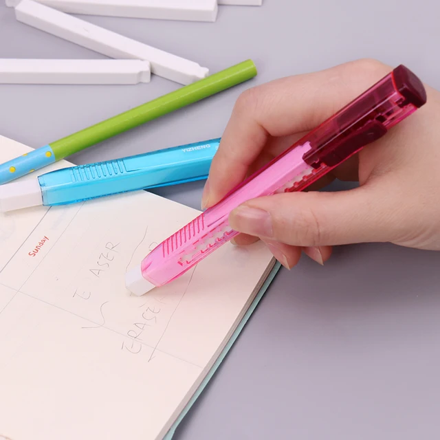 1 Set Utility Knife Shape Creative Eraser Pencil Rubber Erasers Two