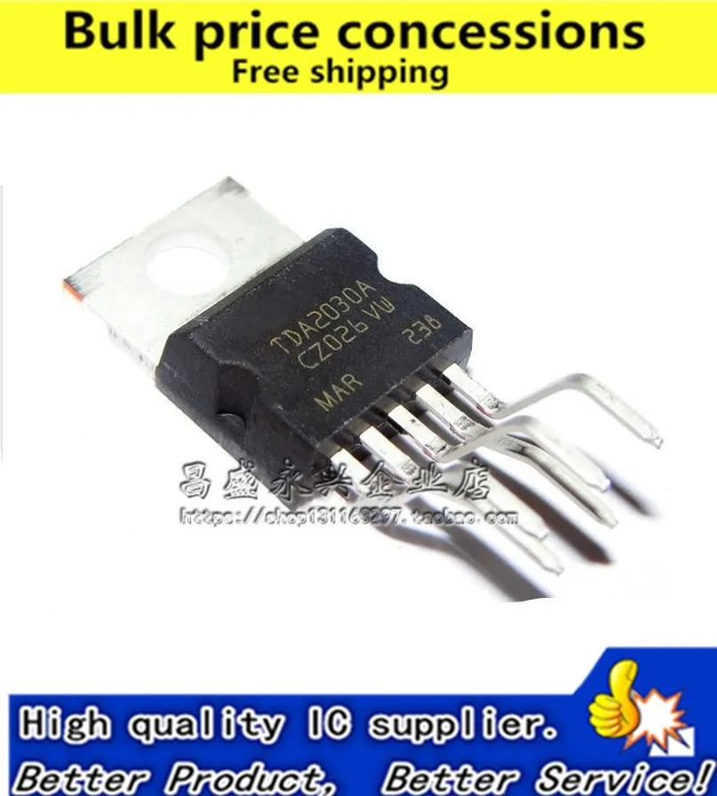 

Free shipping 50pcs/lot TDA2030 TDA2030A linear audio amplifier short-circuit and thermal protection IC TO-220-5