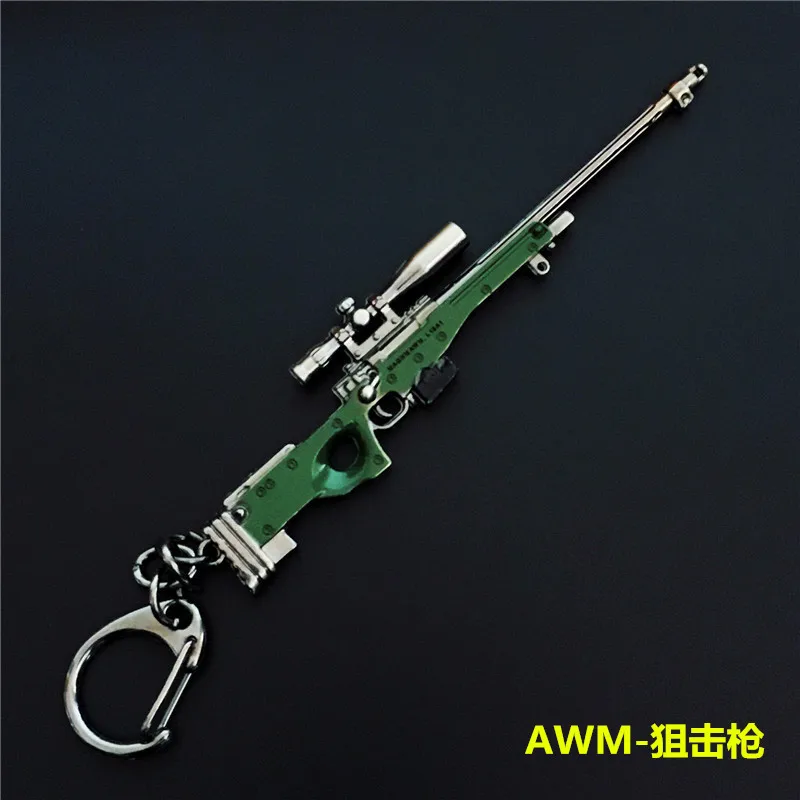 Горячая игра 14 видов стилей PUBG CS GO оружие Брелки AK47 пистолет Модель 98K снайперская винтовка брелок кольцо для мужчин Подарки Сувениры 10 см