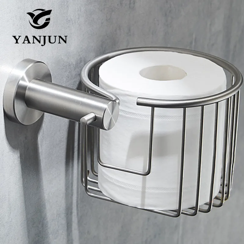 

Paper Holders Crystal Wall Mounted Bathroom Accessories Toilet Paper WC Basket Tissue Holder Antique Stainles