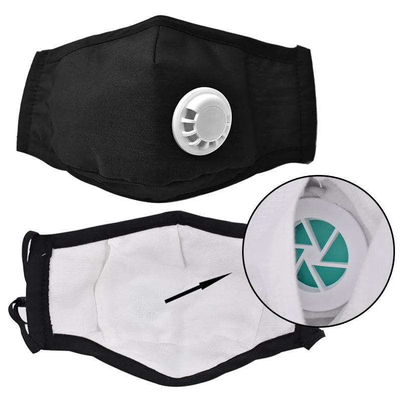 

Reusable Anti Dust Mouth Face Mask Activated Carbon Filter Windproof Mouth-Muffle Bacteria Proof Flu Pure Cotton Face Masks