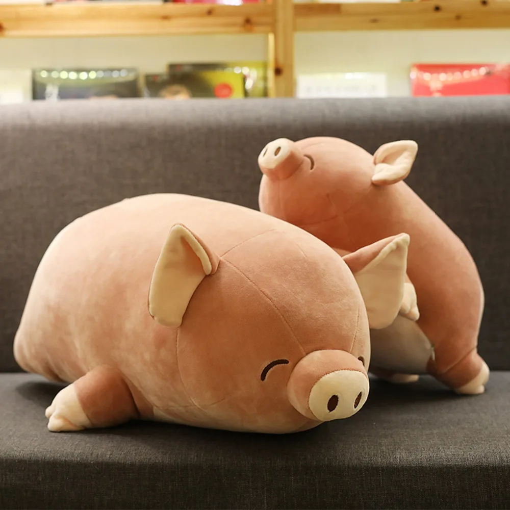 large stuffed animal pig
