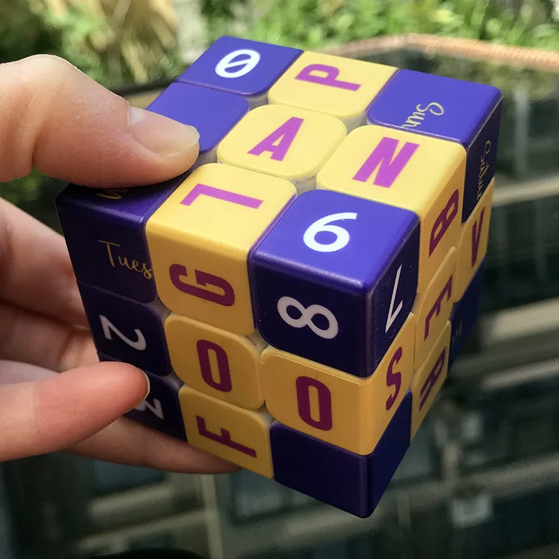 Magic Cube 3x3x3 neo magico Cubo календарь время печати головоломка на скорость обучающие игрушки для детей 6 лет