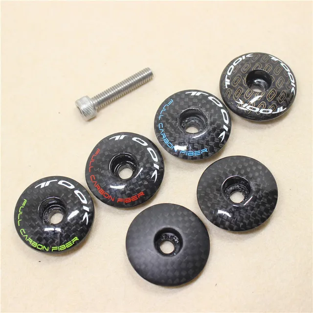 Carbon Fiber 1 1/8" Bicycle Headset Cap Mountain Bike Headset Stem Top