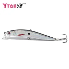 

1Pcs 10cm 7.5g Floating Minnow Fishing Lure 3D Eyes Fishing Wobblers iscas artificiais para pesca Crankbait fishing tackle YE-42