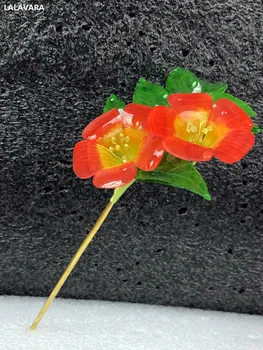 

LALAVARA resin morning glory hair pins for women and girls wedding bridal vintage hair accessories