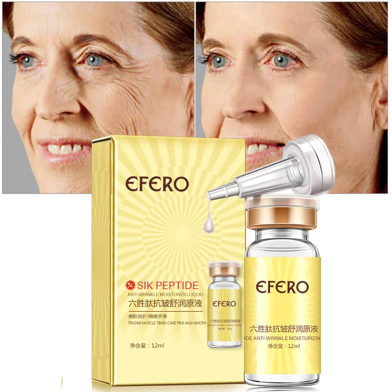 

3PC efero Six Peptides Serum for Face Argireline Smooth Anti Wrinkle Moisturizing Serum Anti-aging Cream Skin Care Lift Firming