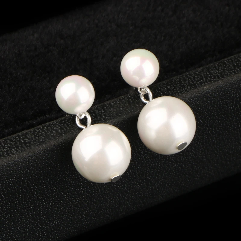 CHUKUI Trendy Silver 925 Jewelry Silver 925 Pearl Drop Earrings Gifts For Women Sterling Silver Dangle Earring (5)