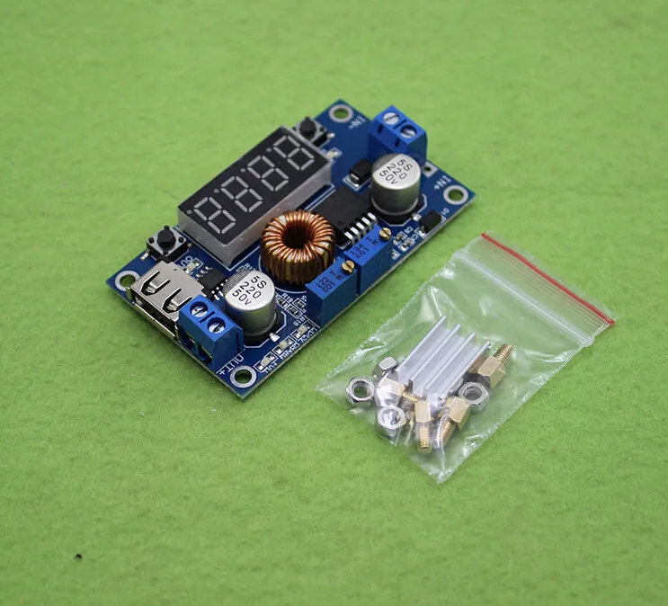 Wholesale 1pcs DC Step Down Converter 4.0 ~ 38V to 1.25V 32V 5A 75W Adjustable Buck Voltage Regulator + LED Voltmeter | Инструменты