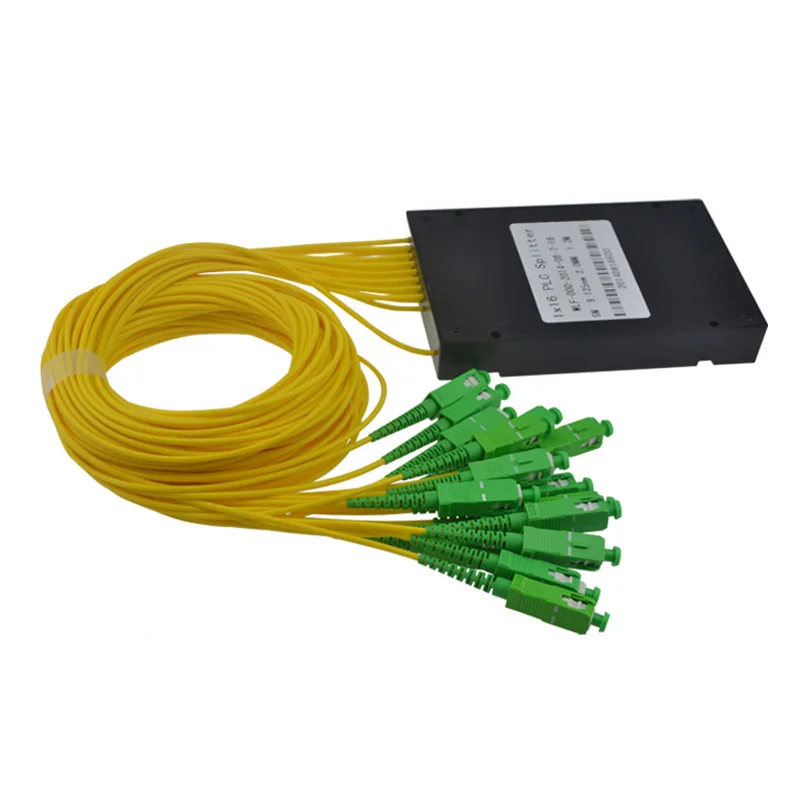 Волоконно-оптический разветвитель SC APC 1x16 PLC одномодовый с разъемом FTTH ABS