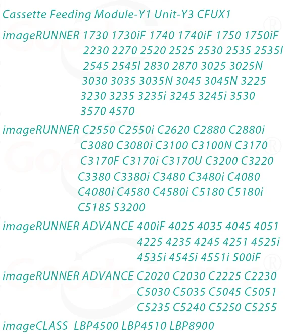 10 шт./набор, для Canon iR 2520 3570 2830 1730 4570 3045 2230 1740 подачи Разделение Ролик FB6-3405-000 FC5-6934-000 FC6-6661-000