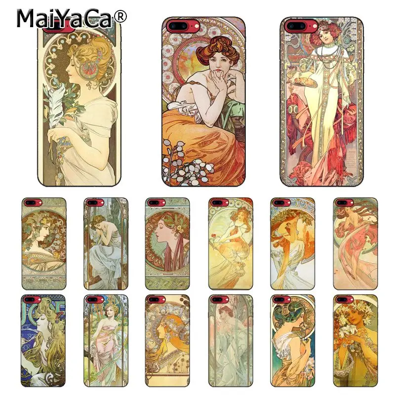 

MaiYaCa art poster ALPHONSE MUCHA Slim Phone Case For iphone 11 Pro Max 8 7 6 6S Plus 5 5S SE XR X XS MAX
