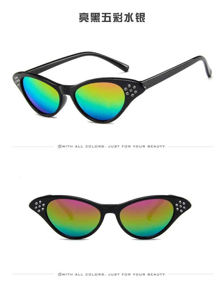 2019 Винтаж очки детские ребенок солнцезащитные очки со стразами в виде кошки солнцезащитные очки в стиле ретро для девочек UV400 милые модные