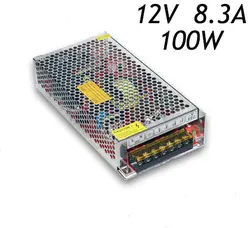 5 шт./лот 12 В 8.3a 100 Вт Импульсные блоки питания драйвера для Светодиодные ленты AC110/220 В к DC12V трансформатор DHL