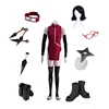Brdwn Naruto Boruto femmes Uchiha Sarada Ninja Cosplay Costume (cheongsam + short + bandeau + lunettes + chaussures + Kunai + sac + shuriken) ► Photo 1/2