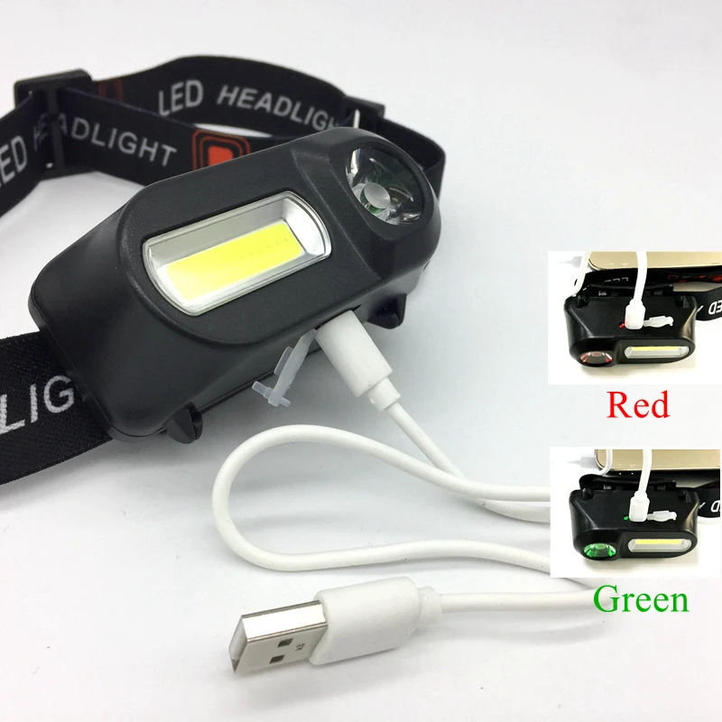 MINGRAY USB Перезаряжаемый головной светильник светодиодный 18650 горячая Распродажа COB