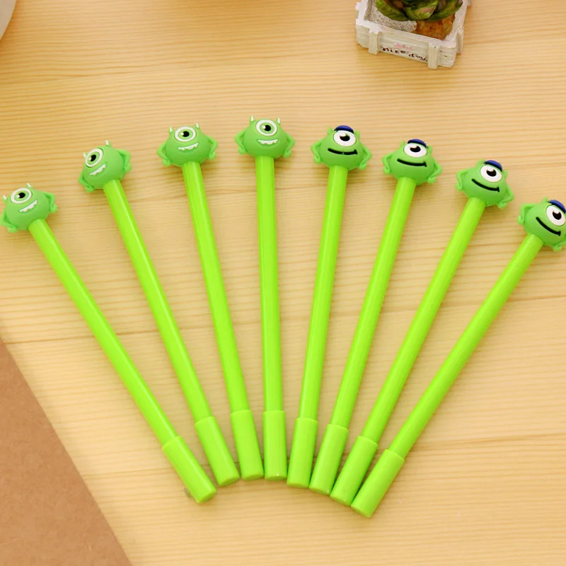 

24 Pcs Korean Cartoon One-eyed Monster Neutral Creative Monocular Seed Black Pen Exam Black Pen School Supplies
