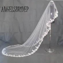 3 метров, свадебная фата с аппликацией из кружева и тюля для невесты, свадебные аксессуары, фата