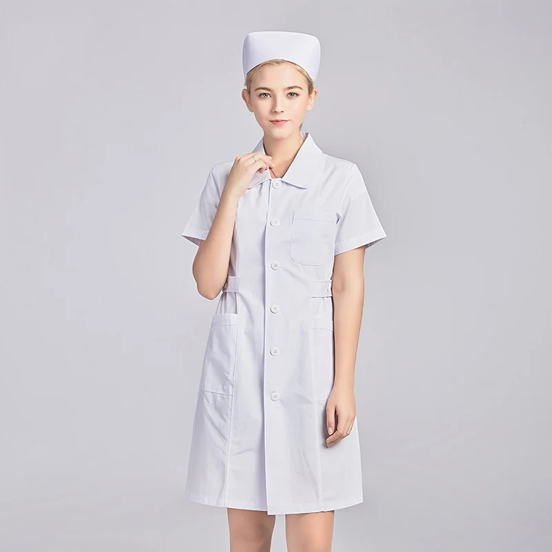 Летний белый лабораторный халат Униформа с короткими рукавами рабочая одежда доктор Одежда для медсестер дропшиппинг костюм врача женщины медсестры униформа - Цвет: photo