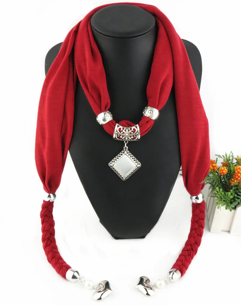Новая мода Горячая кулон ювелирные изделия шарф женские аксессуары Шарфы модный роскошный бренд шарф ожерелье подарки