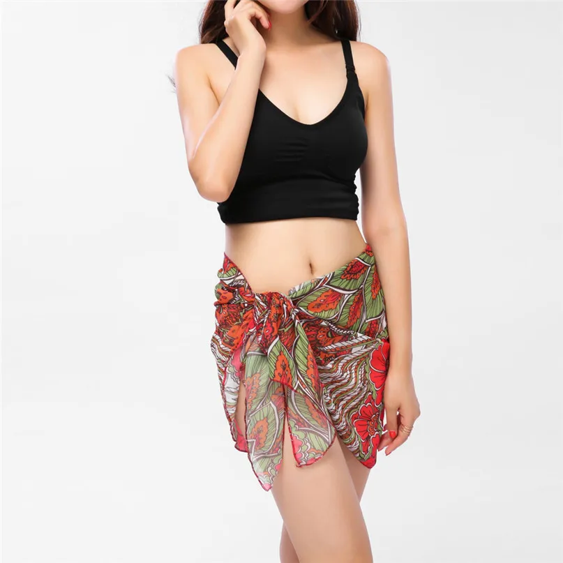 2018 Beach dress Women Beach Tunic Bikini Cover Up Sunscreen Shawl Silk Scarf beach pareo Swimwear Sexy skirt #3j03#F (22)
