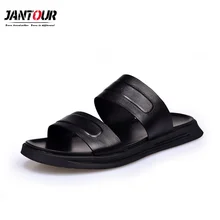 Летние мужские тапочки из натуральной кожи, мужские универсальные сандалии из воловьей кожи, Мужская обувь для отдыха, кроссовки, пляжные повседневные Вьетнамки, мужские новые