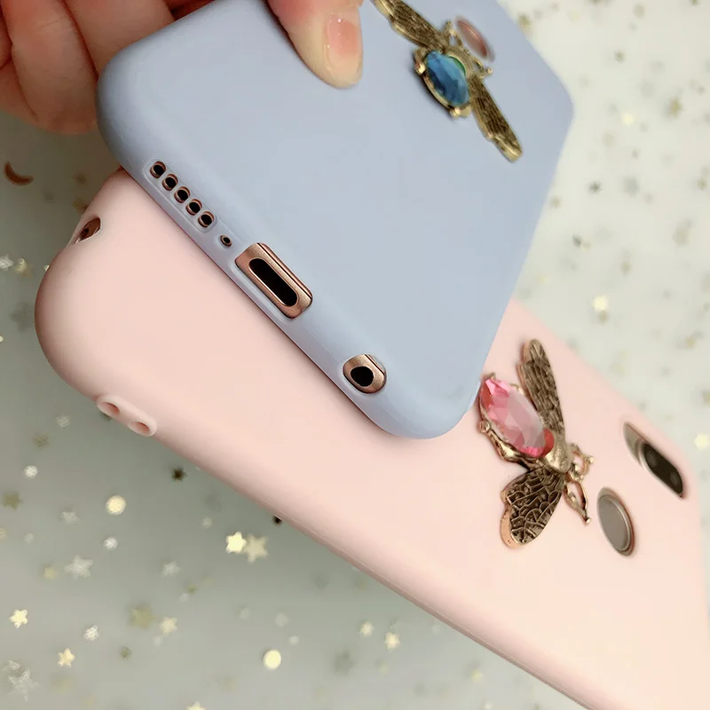 Diamond пчела чехол для huawei P30 P20 Lite Коврики 20 10 Lite P Smart плюс Y6 Y7 Pro Y9 Honor 20 10 8X 10i V20 9 Nova 3 3i крышка