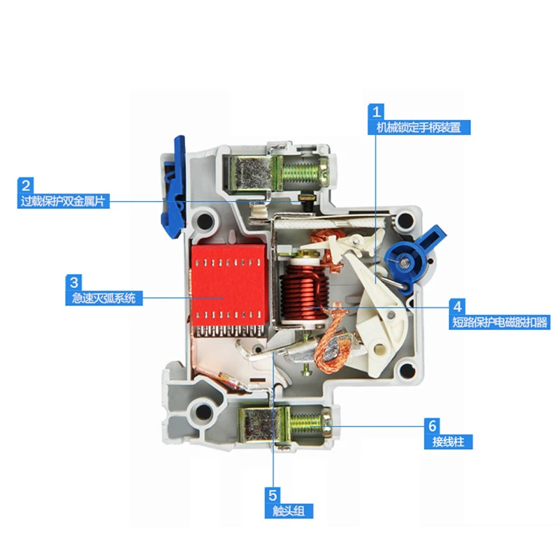 2 шт. NXB 63 1P AC 230V 1A 125A воздушный переключатель подходит для низковольтных