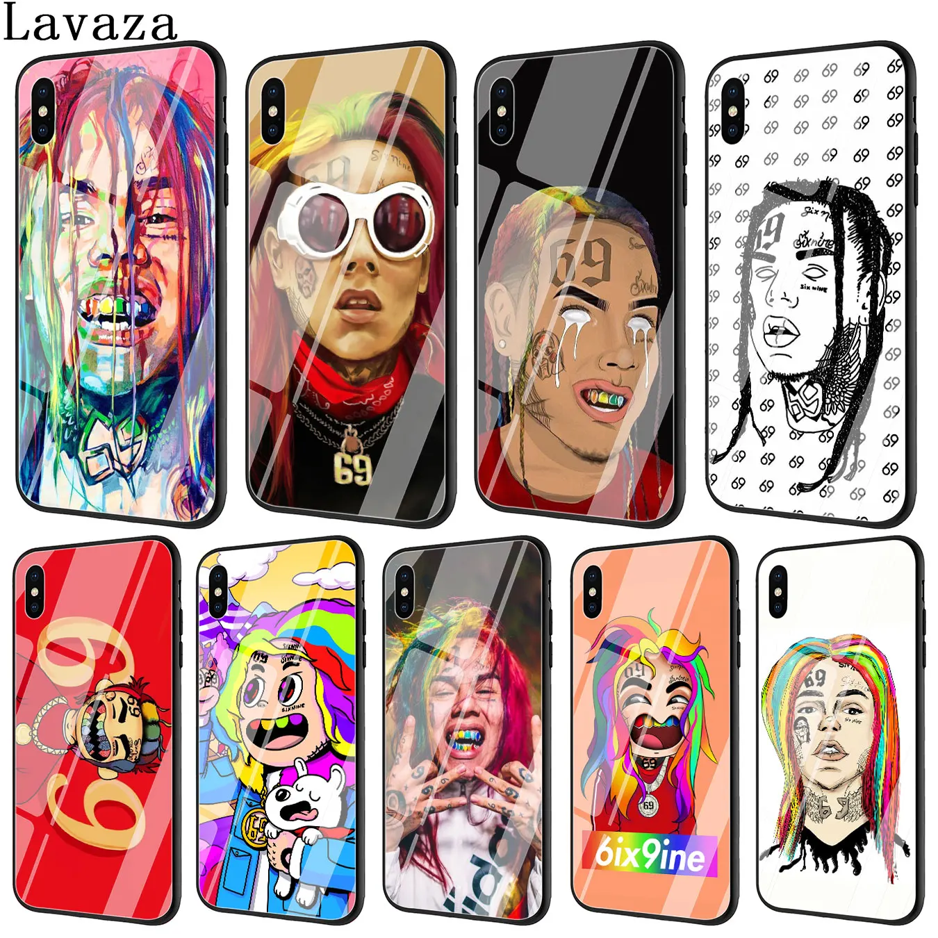 Lavaza hip hop rapper Tekashi 69 6ix9ine Тонкий чехол из закаленного стекла для телефона Apple iPhone XR X XS Max 6 6 S 7 8 Plus 5 5S SE