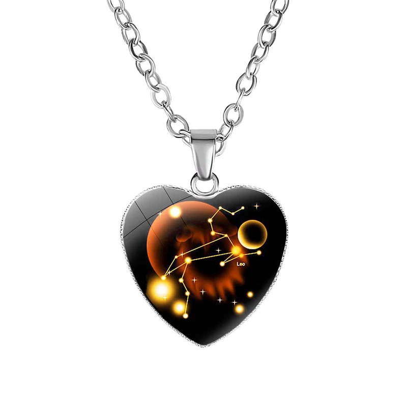 NIUYITID Twelve Constellation Necklaces & Pendants Zodiac Necklace For Women Girl Jewelry Neckless Valentine's Day Gift Love (10)