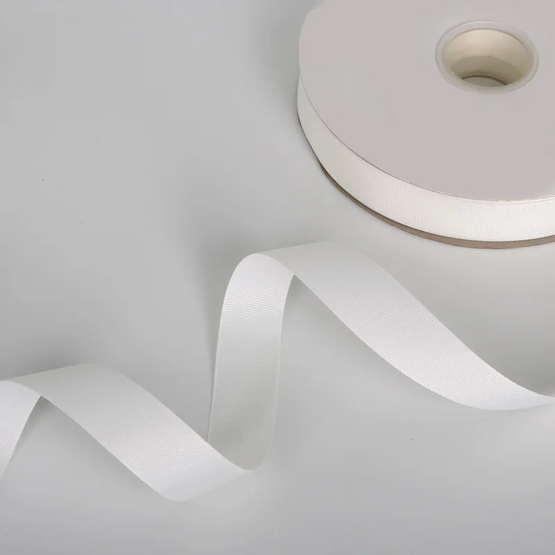 Лента Корсажная белая 100 ярдов 7 мм/10 мм/15 мм/20 мм/25 мм/38 мм|grosgrain ribbon roll|ribbon roll100 yards |