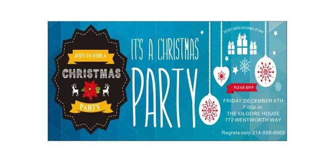 18 9cm small size clear acrylic christmas party invitation card party invitation printing