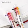 Jonvon Satone-stylo à huile pour presse, vente en gros 50 pièces, stylo à bille multicolore, 6 en 1, papeterie créative pour écrire cadeau ► Photo 3/5