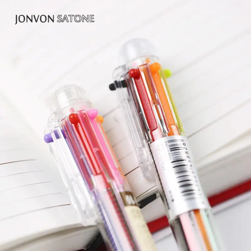 Jonvon Satone 50 шт. оптовая продажа цветная масляная ручка с прессом 6 в 1 искусственные
