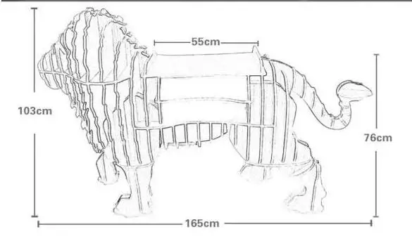 Новый Лев моделирование сторона несколько крыльцо Таблица книжная полка Креативный интерьер дерева, чтобы установить Nordic сырья элемент