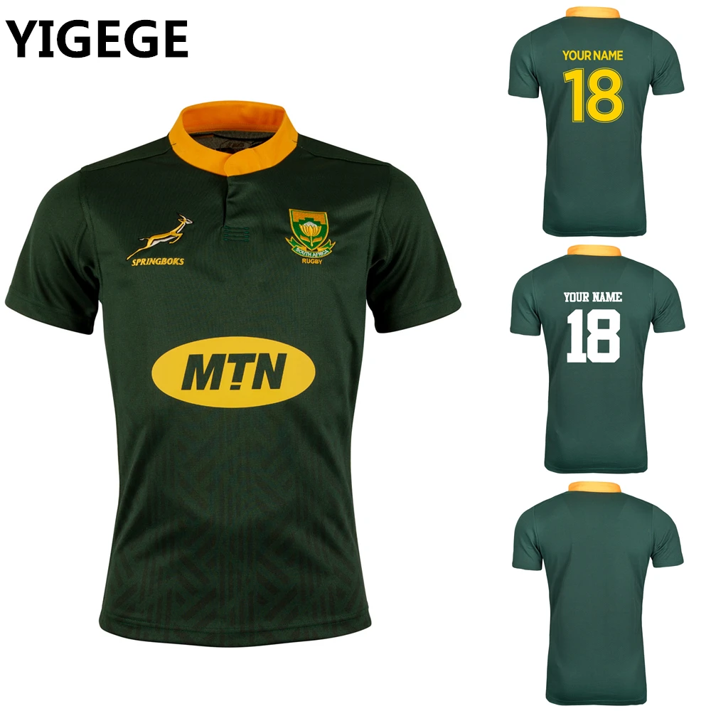 

Custom names and numbers 2019 South Africa home and away Jersey shirt Springboks national team rugby jerseys shirts s-3xl