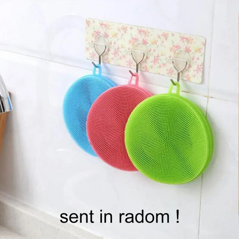 

Hot Sale Silicone Dish Wash Sponge Scrubber High Quality Soft Cleaning Antibacterial Brush Kitchen Tools Drop Shipping #0505