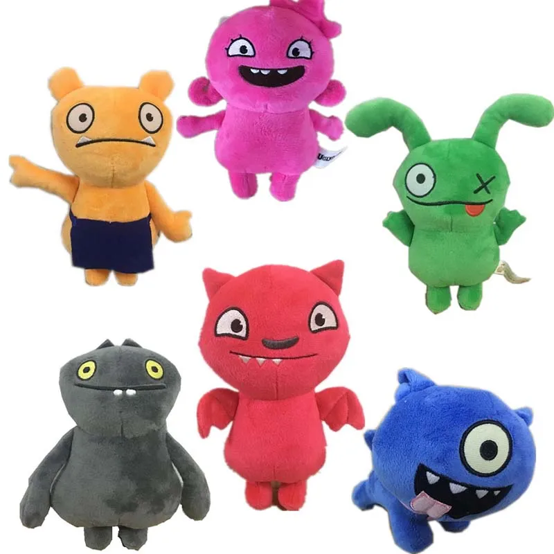 

6pcs/lot 2019 New 18cm Uglydoll Cartoon Anime Ox Moxy Babo Plush Toy Uglydog Soft Stuffed Plush Dolls Ugly Gifts Children Kids