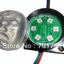 20 штук DC12 WS2811 pixel Модуль с прозрачной крышкой; 6 шт. 5050 СИД внутри; 1,44 Вт; 40 мм Диаметр