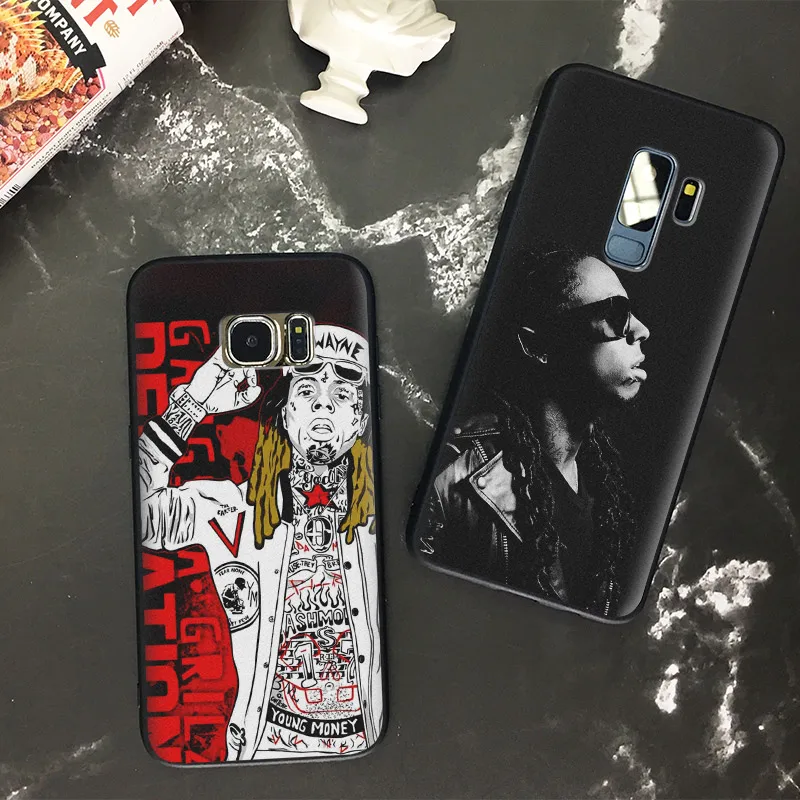 

LIL WAYNE rapper hiphop coque Soft Silicone Phone Case Shell Cover For Samsung S7 Edge S8 S9 Plus Note 8 9