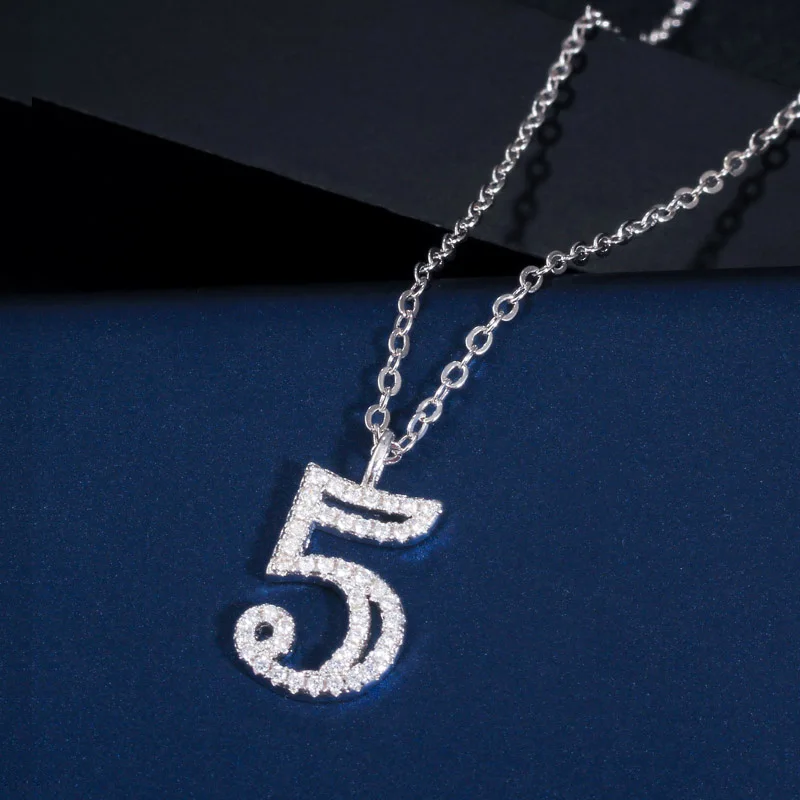 CWWZircons индивидуальный дизайн микро проложить кубического циркония счастливый Подвеска Ожерелье для женщин девочек лучший друг ювелирные изделия подарок CP047 - Metal Color: 5