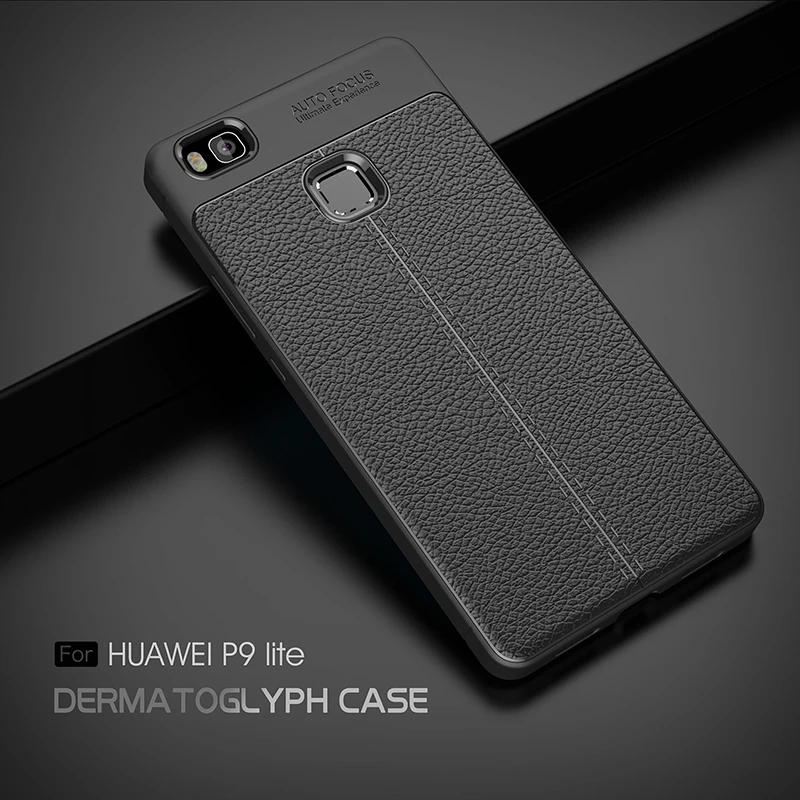 

For Huawei P9 lite P9 Plus Case Silicone Luxury Shockproof PU Leather Soft Litchi Pattern TPU Cover for Huawei P9 Lite 2016 2017