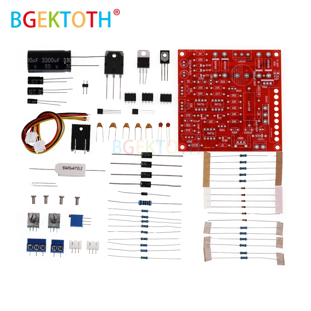

0-30V 2mA-3A DC Regulated Power Supply DIY Kit Continuously Adjustable Current Limiting Protection for school education lab