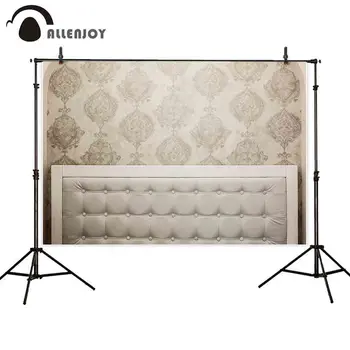 

Allenjoy christmas photo background Damask Ivory Modern headboard bed classic fashion decorated backdrop photocall photo printed